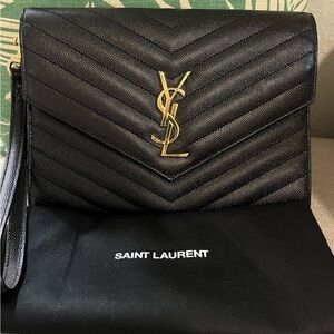 YSL Saint Laurent Cassandre Envelope Flap Pouch